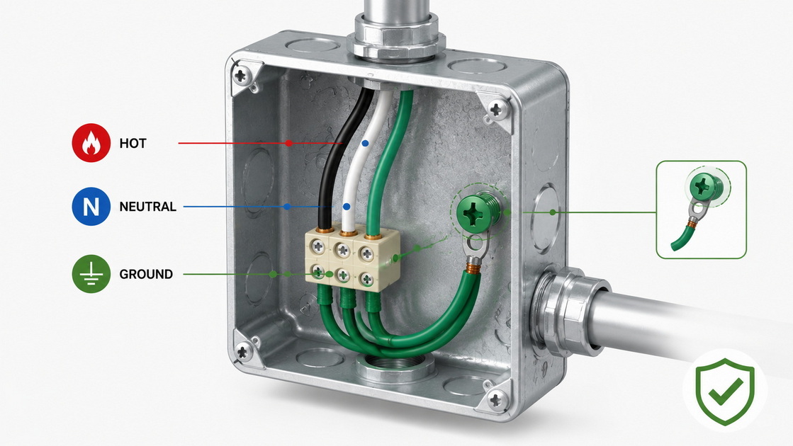 1Grounded Metal Junction Box Overview 1Grounded Metal Junction Box Overview