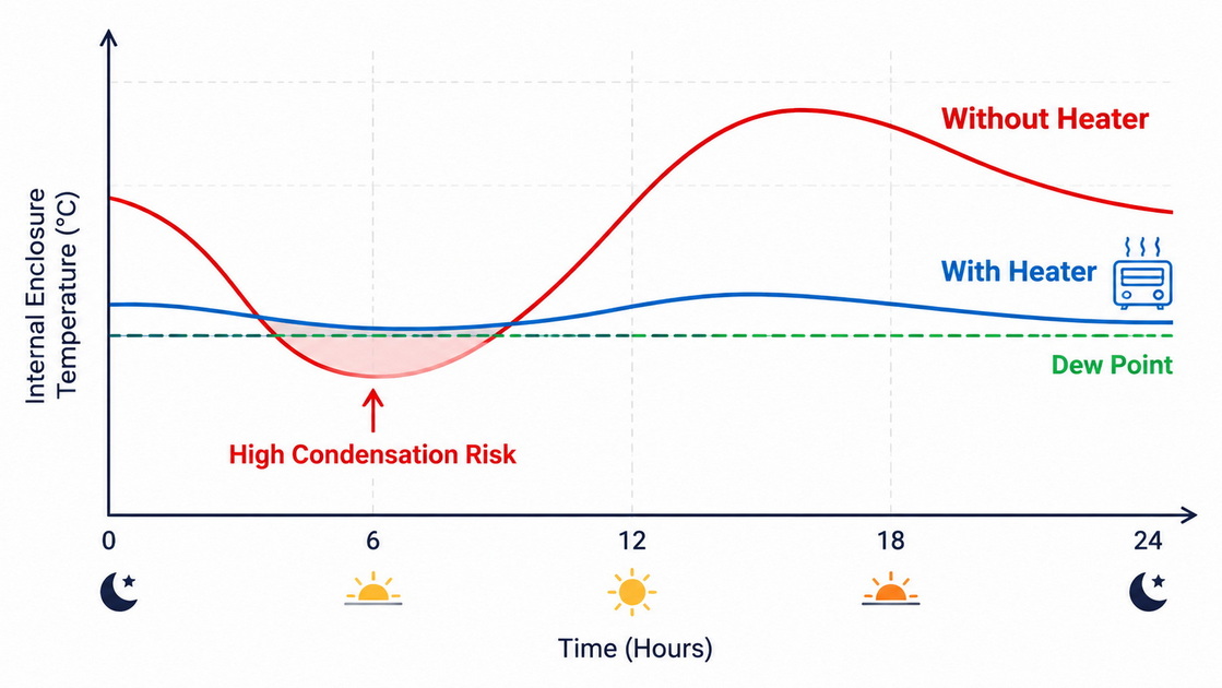 2Electrical Enclosure Dew Point Curve 2Electrical Enclosure Dew Point Curve