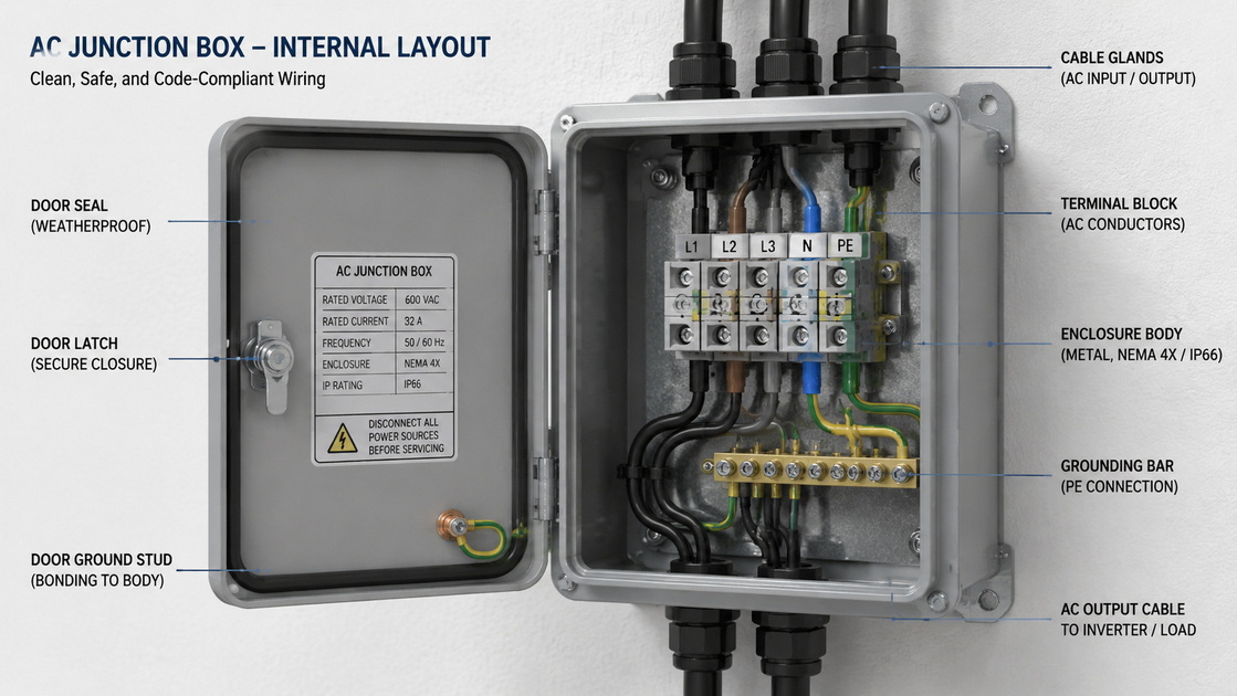 AC Junction Box Internal Layout AC Junction Box Internal Layout