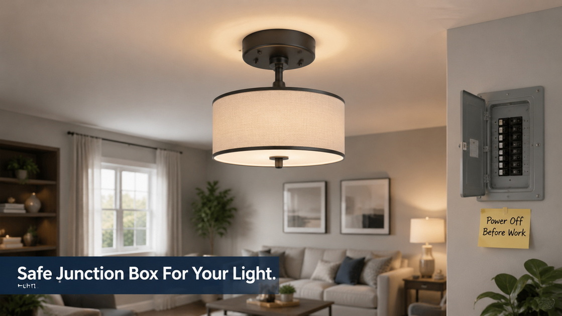 1Safe Junction Box Light Installation 1Sichere Installation der Anschlusskastenleuchte