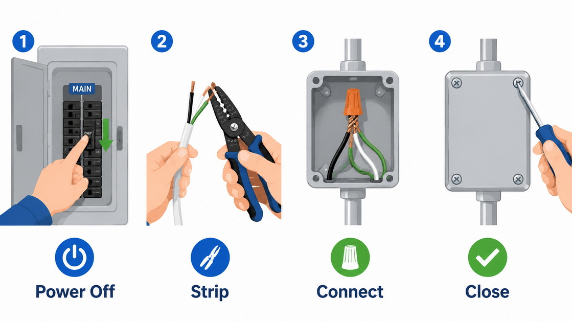 2Junction Box Wiring Steps 2Junction Box Wiring Steps