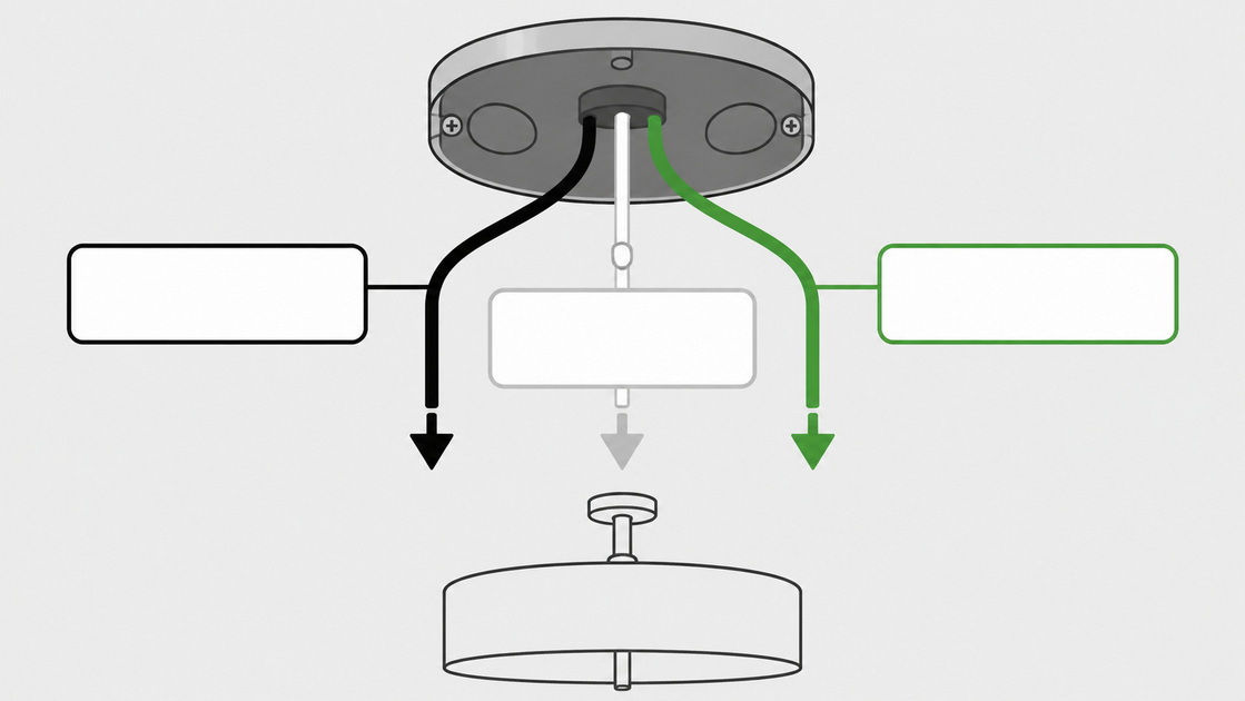 2Ceiling Junction Box Wiring Overview 2Übersicht über die Verkabelung des Deckenanschlusskastens
