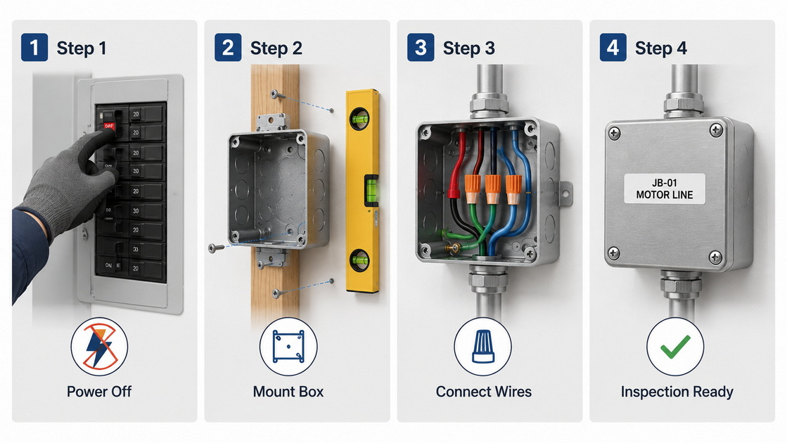 4Junction Box Installation Steps 4Junction Box Installation Steps