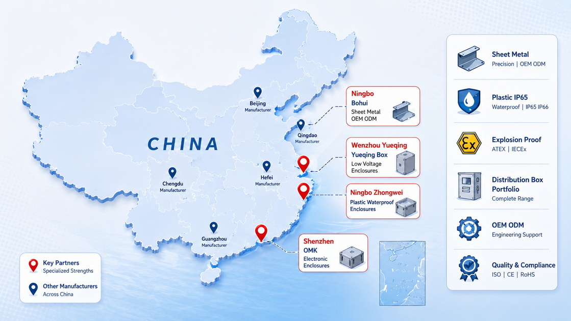Top China Junction Box Manufacturers Map Top China Junction Box Manufacturers Map