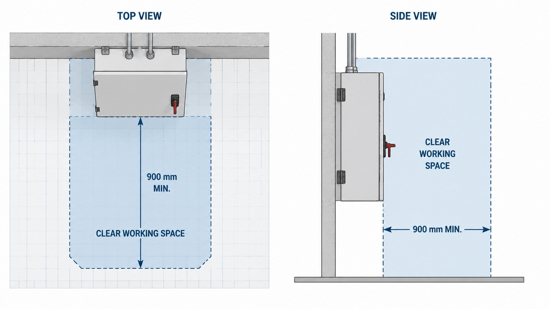 Working Space Around Electrical Enclosure