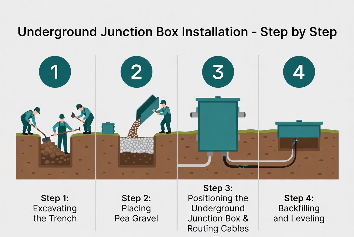 Underground Junction Box Installation Steps