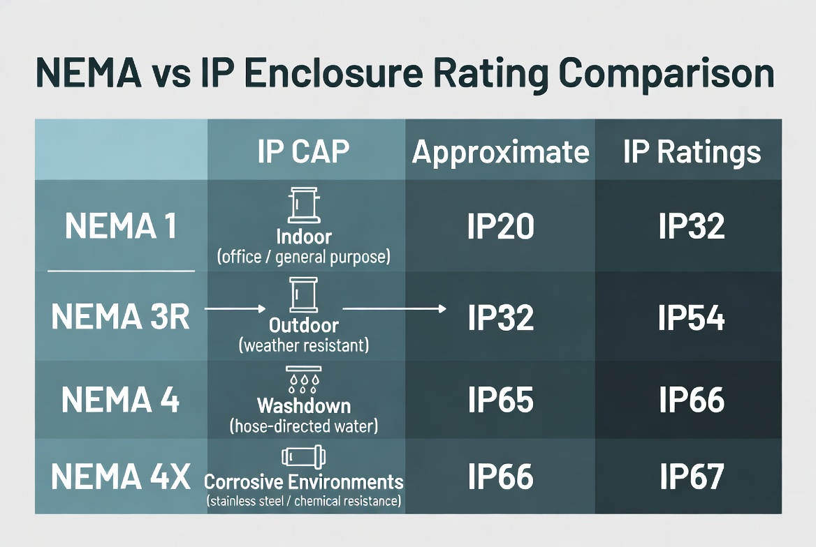 NEMA And IP Rating Comparison Chart