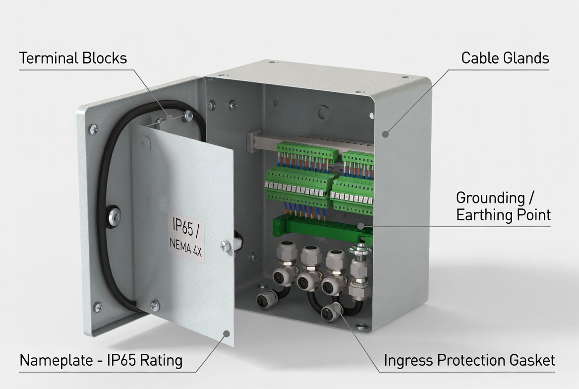 Industrial Terminal Junction Box Cutaway