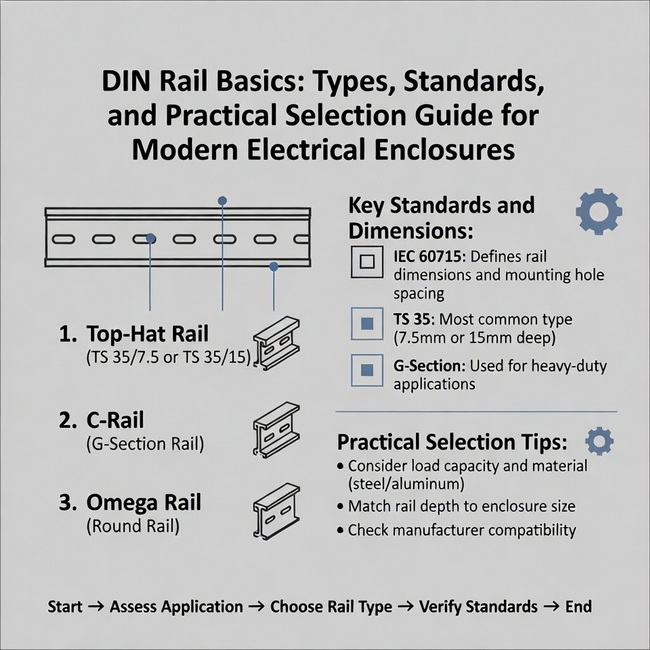 DIN Rail Basics Types, Standards, and Practical Selection Guide for Modern Electrical Enclosures