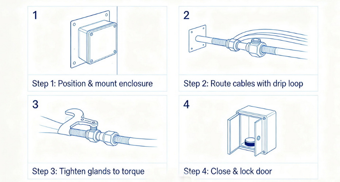 IP68 Junction Box Installation Steps