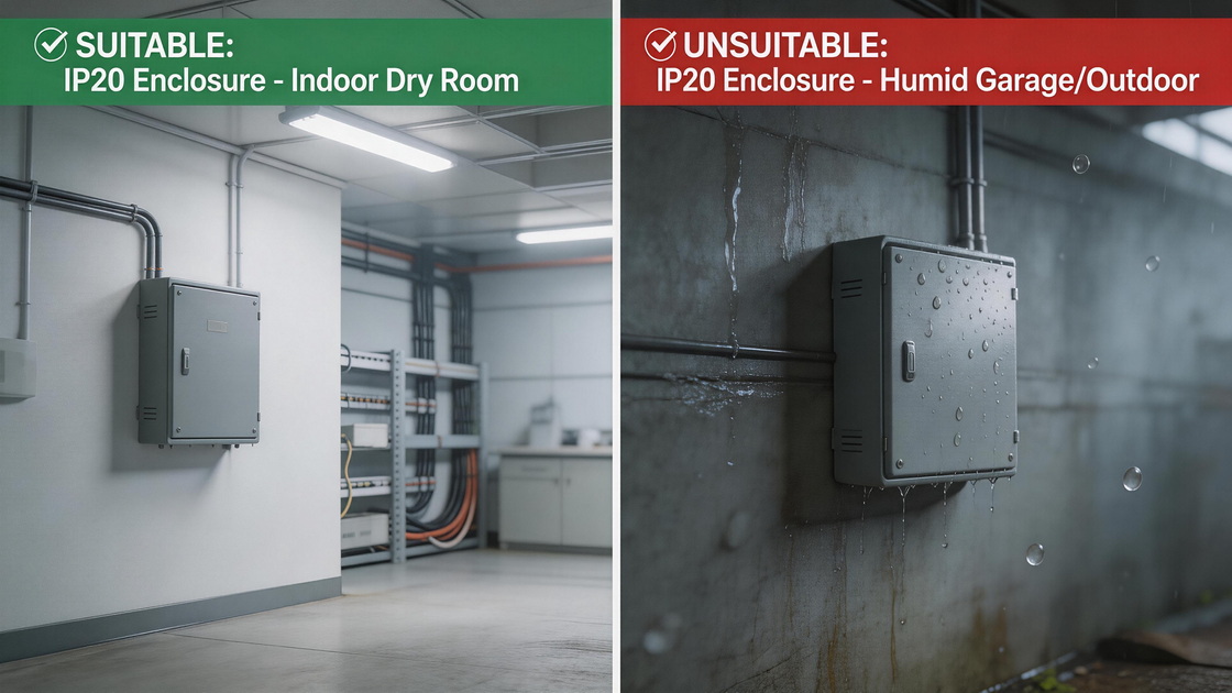 Correct vs Incorrect IP20 Installation Environments