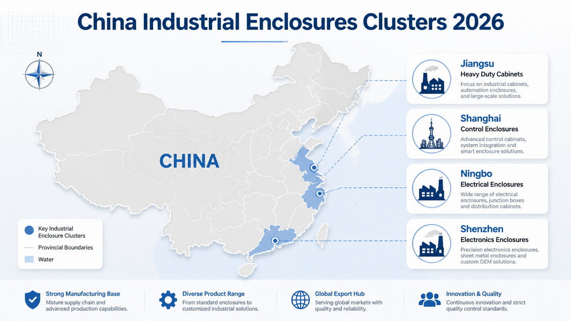 China Industrial Enclosure Manufacturing Map