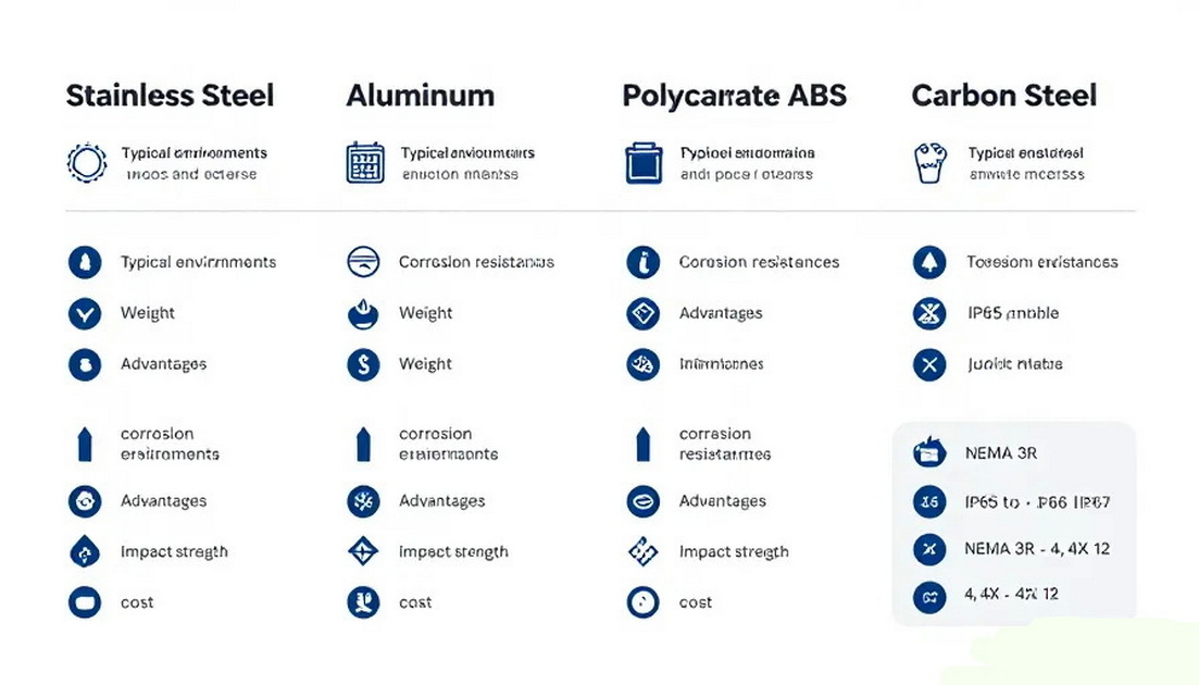 Materials And Protection Ratings Comparison