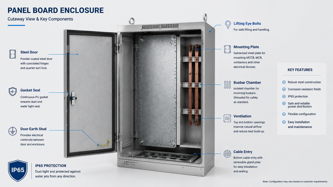 Panel Board Enclosure Cross Section