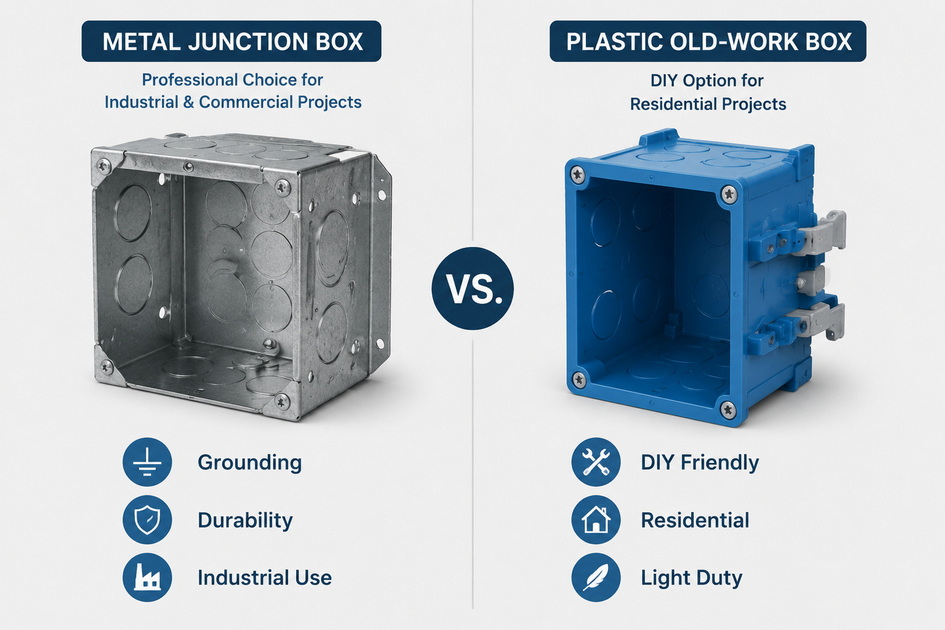 3Metal And Plastic Junction Box Comparison