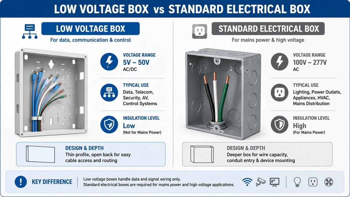 Low Voltage Vs Standard Electrical Box