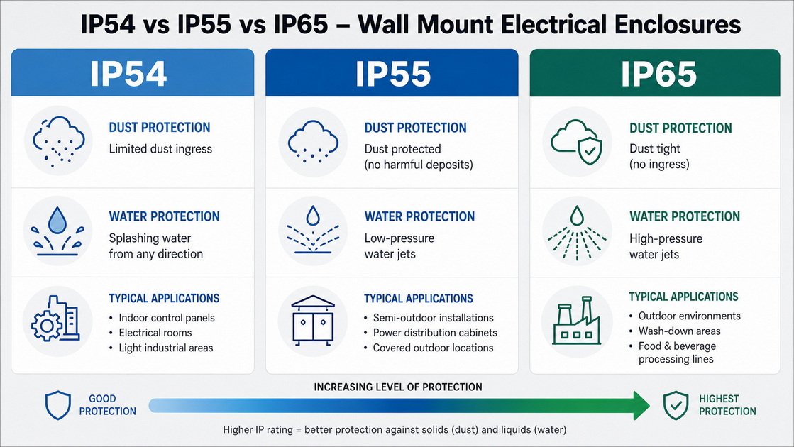 IP54 IP55 IP65 Comparison Chart